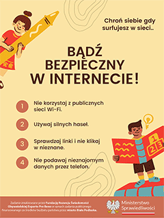 Plakat Bądź bezpieczny w internecie