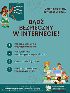 Plakat Bądź bezpieczny w internecie