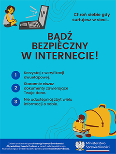 Plakat Bądź bezpieczny w internecie